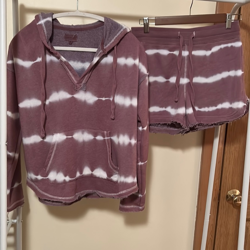 Thread & Supply Tie Dye Hoodie and Shorts Set